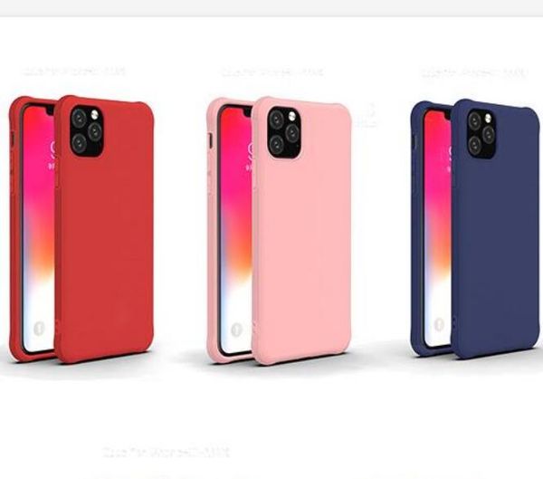 

new silicone phone case soft tpu back cover for iphone 11 pro max xs 7 8 6 samsung s10 s9 s8 matte color