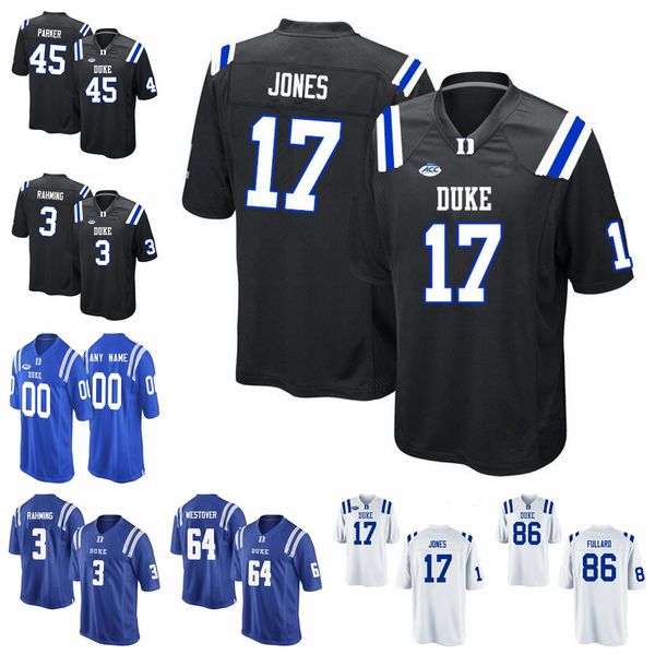 

duke blue devils колледж трикотажных изделия футбола 14 bryon поле jr джерси дэниел джонс макс mccaffrey джемисон crowder evan лили пользова, Black