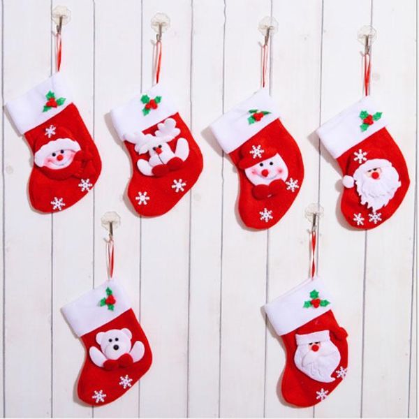 

2019 холст рождественский чулок санта клаус столовые приборы сумки холст рождественские украшения небольшой размер мешковины декоративные но