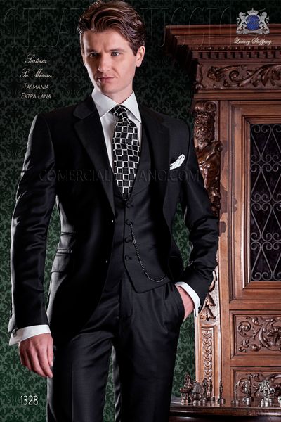 

fashion charcoal groom tuxedos two button groomsmen mens wedding dress popular man jacket blazer 3 piece suit(jacket+pants+vest+tie) 1021, Black;gray