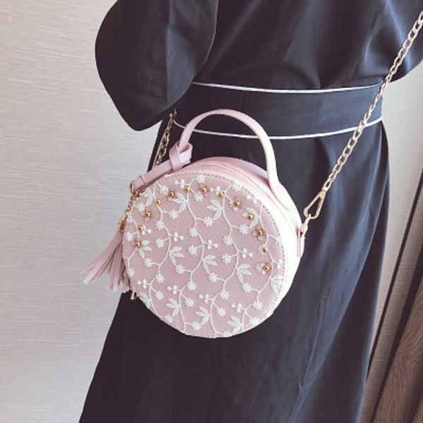 

цепь маленькая сумка 2019 новой корейской версии мини кружева цветок плечо сумка