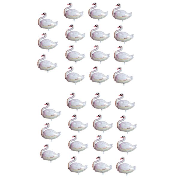 

30 pieces cartoon animal aluminum film balloon swan