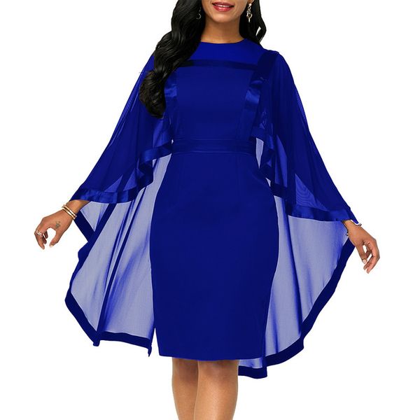 

summer autumn dress women 2020 casual plus size slim patchwork mesh office bodycon dresses vintage elegant party dresses, Black;gray