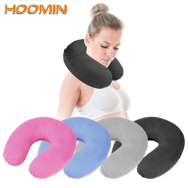

hoomin soft u shaped travel pillow support neck for car headrest air cushion memory foam travel neck pillow u-shape soft