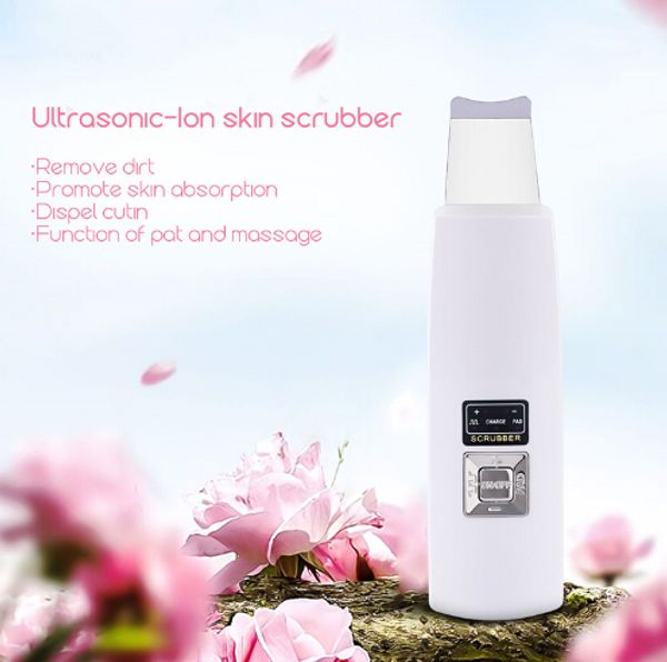 

ultrasonic skin scrubber face cleanser blackhead acne removal facial spa vibration massager ultrasound peeling clean machine