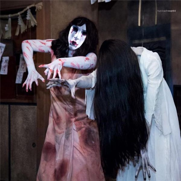 

одежда мода повседневная одежда вампиры дизайнер маска костюм аксессуары хэллоуин стиль женские страшные фестиваль косплей женский, Silver