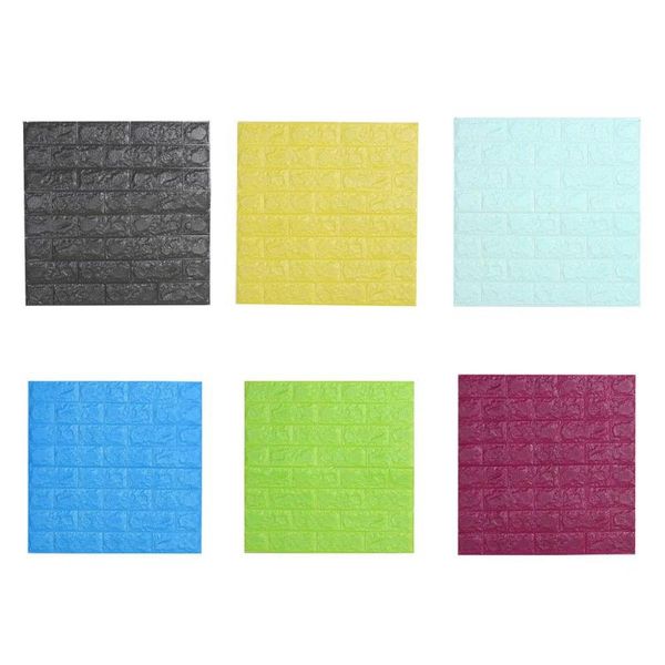 

60 x 60cm 3d pe foam wall sticker brick lines bedroom house post decor