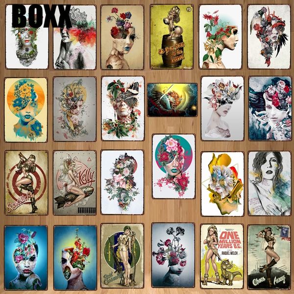 

tattoos tin signs metal plate wall bar restaurant home art cinema decor cuadros