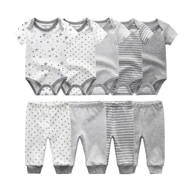 

fashion bodysuits+pants baby boy clothes clothing sets 0-12m baby boy girl clothes newborn cotton roupa de, White