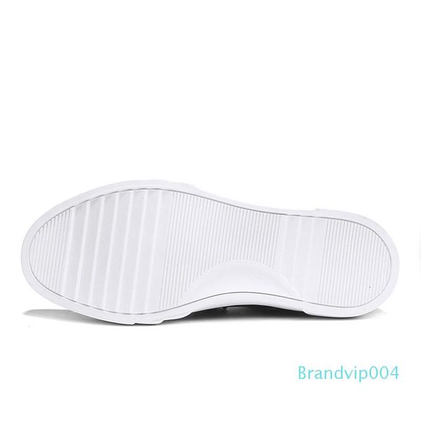 

classic men casual shoes comfortable round toe lace-up flat shoes fashion breathable height, Black;white