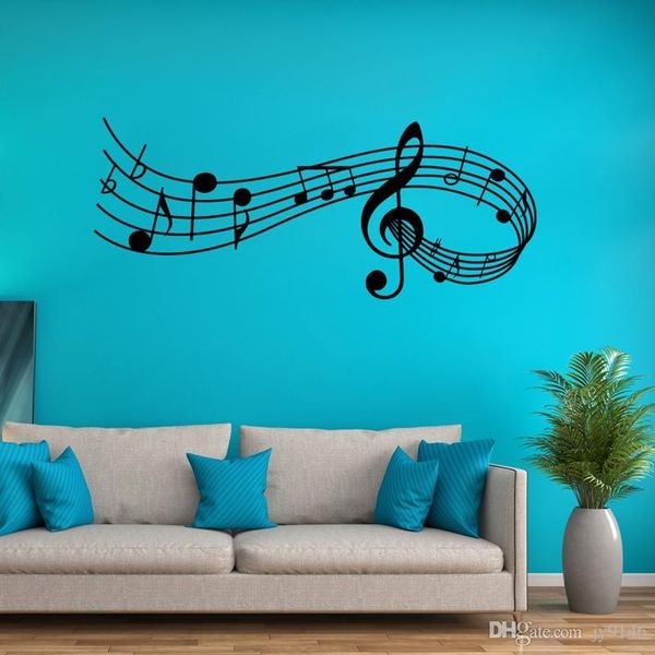 Creative Music Wall Decal Vinyl Music Notes Wall Sticker Decor For Living Room Bedroom And Study Music Melody Art Mural Stars Wall Stickers Sticker