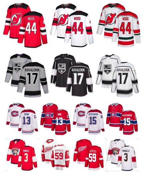 

montreal canadiens 13 max domi 15 jesperi kotkaniemi red senators 79 thomas chabot los angeles kings 17 ilya kovalchuk hockey jersey, Black;red