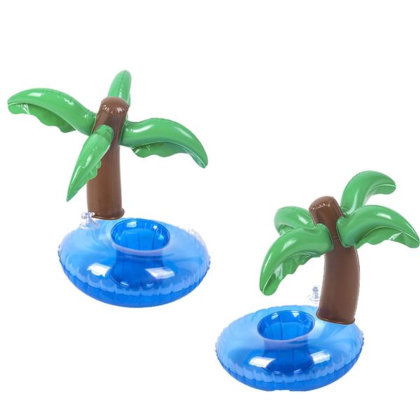 

coconut palm tree party supply inflatable water floating cup holder drink coke phone stand summer swimming toys pool accessories