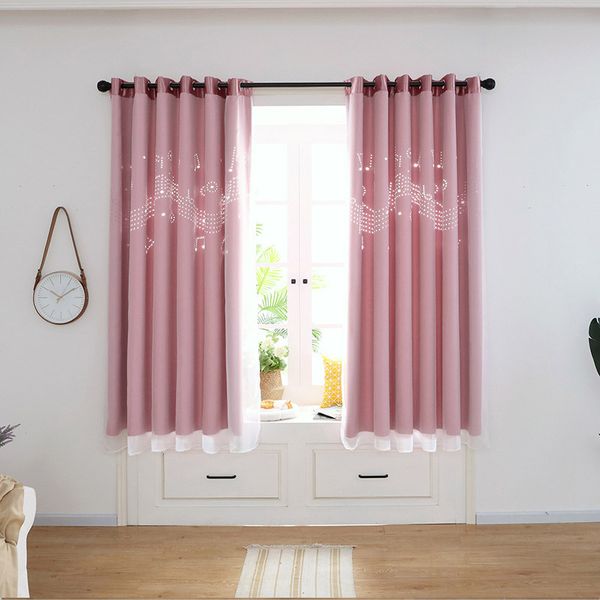 

modern simple creative high shading openwork curtain bedroom living room curtain warm short colorfast home decoration