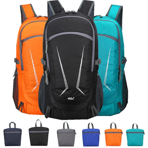 

new foldable backpack portable ultralight waterproof outdoor 40l hiking back cycling climbing mountainning leisure packbag