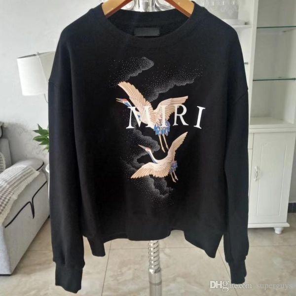 

мужские толстовки дизайнер street hip hop высокого качества сыпучие fit женщин luxury batwing рукавом толстовка мужская дизайнер свитера hd1, Black