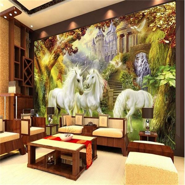 beibehang carta da parati 3D/foto personalizzata HD murale/Solo foresta fluviale gnu/murale/TV/divano/Camera da letto/KTV/bar/Hotel/soggiorno