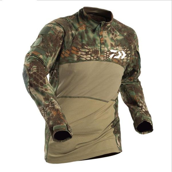 

new men outdoor sport fishing clothing wear-resisting anti uv camouflage hiking fishing shirts breathable dawa clothes
