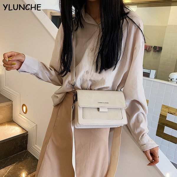 

2020 новой корейской версии небольшой квадратный мешок широкий плечевой ремень мода joker плечо сумка стрелковому женщин