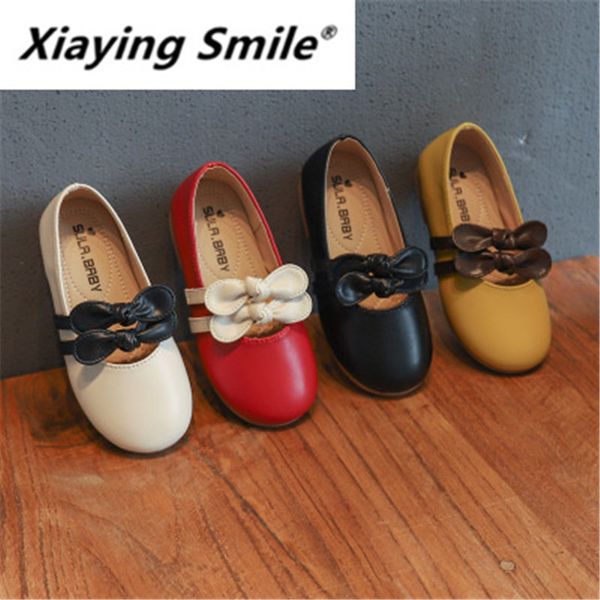 

xiaying smile version of sweet dollar head coloured girl shoes fall 2019 new coloured light-mouthed pu single shoes 2019175, Black;red