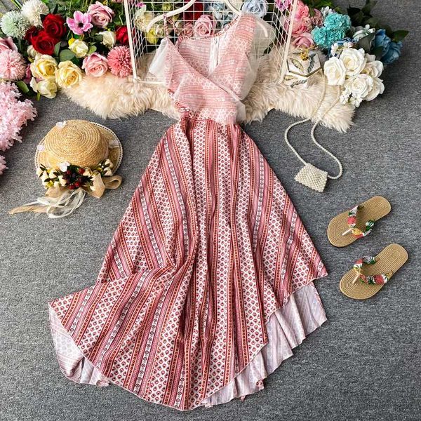 

staerk 2020 thai island of phuket on holiday beach dress woman fairy bali beach condole belt dress pink kaftan women's tun