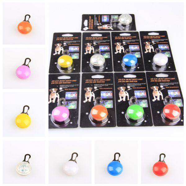 

pet dog led flashing safety night light clip buckle led collar luminous pendant glowing dog bells anti-lost pet supplies