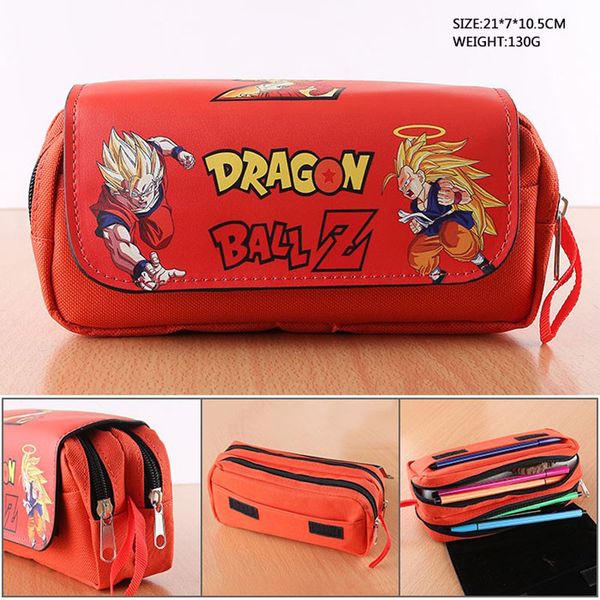 

anime cosmetic cases son goku boy girl pencil holder student stationery bag for school supplies