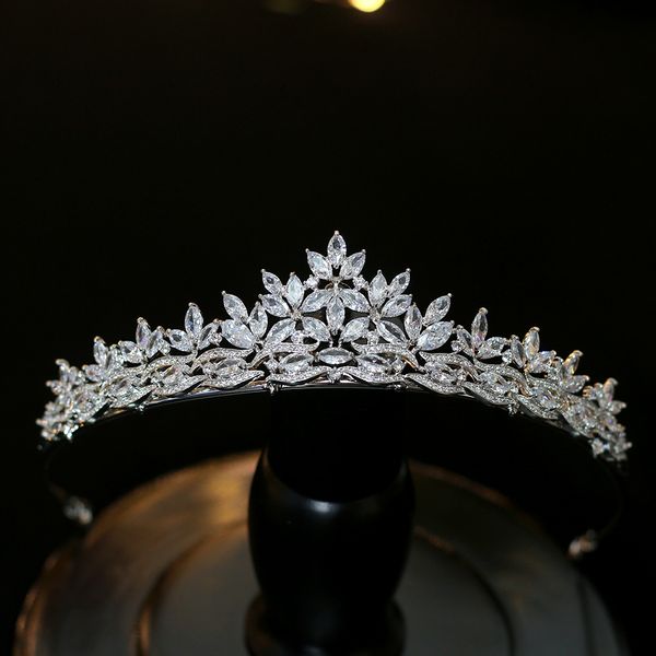 

new wedding hair accessories crown beautiful silver headdress bridal accessories jewelry zircon crown wedding accessories bride crown