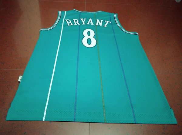 

человек редкий мамба из фиолетовый зеленый #8 k b реальная вышивка баскетбол винтаж колледж джерси размер s-xxl или обычай любое имя или ном, Black;red