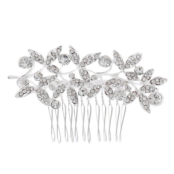

свадьба 9x6cm заколки из бисера головной убор из листьев цветка невесты с короной из бриллиантов и головных уборов для невесты, исполняющей, Golden;silver