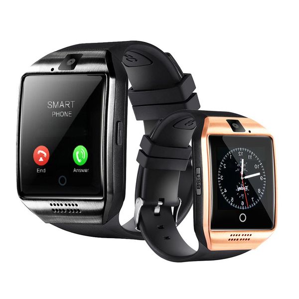 

bluetooth smart watch q18 support sim gsm camera facebook whatsapp sync sms mp3 tf card for ios android phone vs dz09 x6 u8