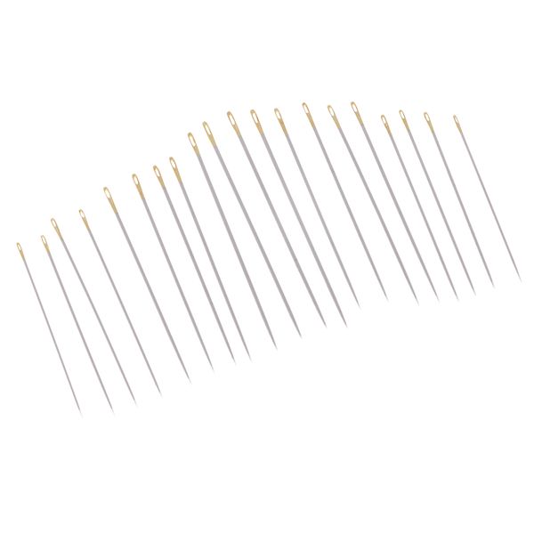 

20 pieces golden tail embroidery fabric cross stitch needles craft tools, Black