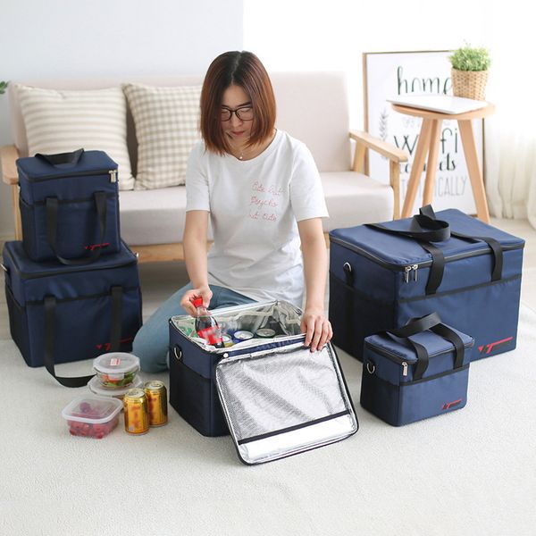 

extra large thicken cooler bag ice pack insulated lunch pouch men tote thermal case cold fresh picnic container accessories