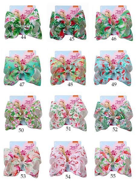 

мода новорожденных девочек лук заколки русалка клевер фламинго печати аксессуары для волос заколки дети 8 дюймов головной убор волосы луки с, Slivery;white