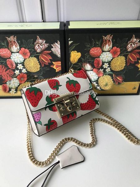 

designer padlock bags #g409487 women strawberry jam shoulder bag luxury handbag clutch cross purse high quality
