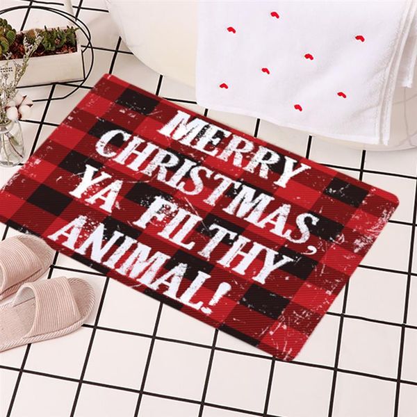 

christmas bath rug fashion decorative absorbent non-slip shower rug bath mat kitchen soft floor mat entry door
