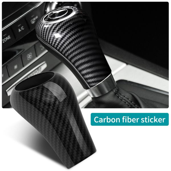 

car gear shift head cover trim carbon fiber style abs for - w204 w212 a c e g gls class