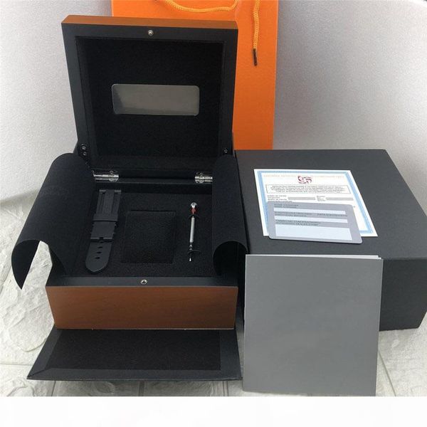 

sales original pn wood box brand watch boxes luxury watches fashion gift boxs instructions and labels package, Black;blue