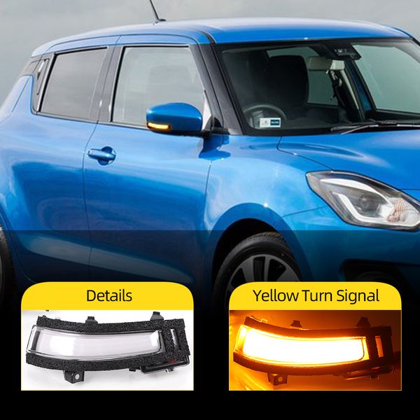 2ST Für Suzuki Swift 2018 2019 2020 Dynamische LED-Blinkerleuchte Seitenflügel Rückspiegel Sequential Blinker Lampe