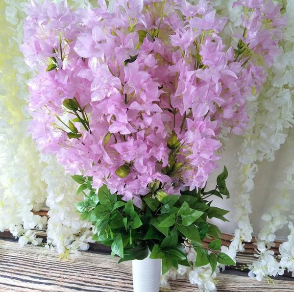 Fabriklieferung aus Seide, Bougainvillea Speetabilis Flowe, hochwertige Kirschblüten-Kunstblume für Hochzeitsdekorationen, Tischdekoration