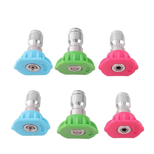 

quick-connect nozzle kit for gas power pressure washers 4000 psi rating with tip 1/4 inch color green size 3.0 pressure washer