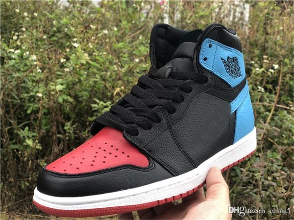 

new authentic air high 1 og retro wmns unc to chicago basketball shoes men women fearless black blue gym red cd0461-046 sports with box, White;red