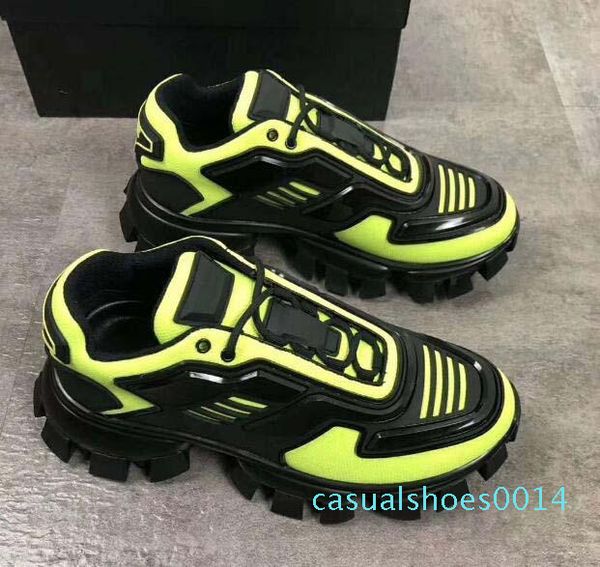 

cloudbust thunder knit sneakers mens luxury designer casual shoes mens classical casual shoes fabric rubber trainers outdoor c14, Black