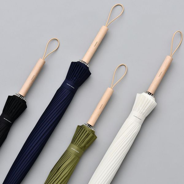 

large wood long handle umbrella rain women strong windproof japanese umbrellas men golf clear umbrella big regenschirm gift sy59