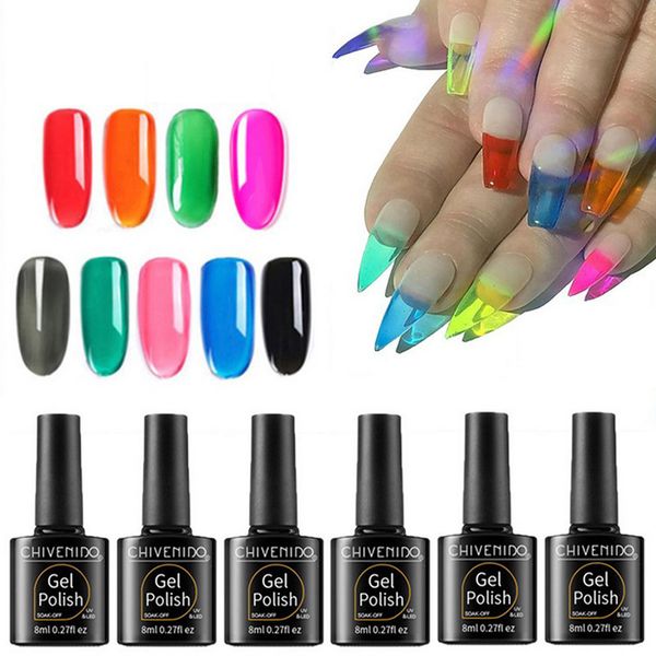

nail glue liquid professional women's colorful gelatin jelly gel gelatin amber nail decoration polish transparent glazed 19l0708