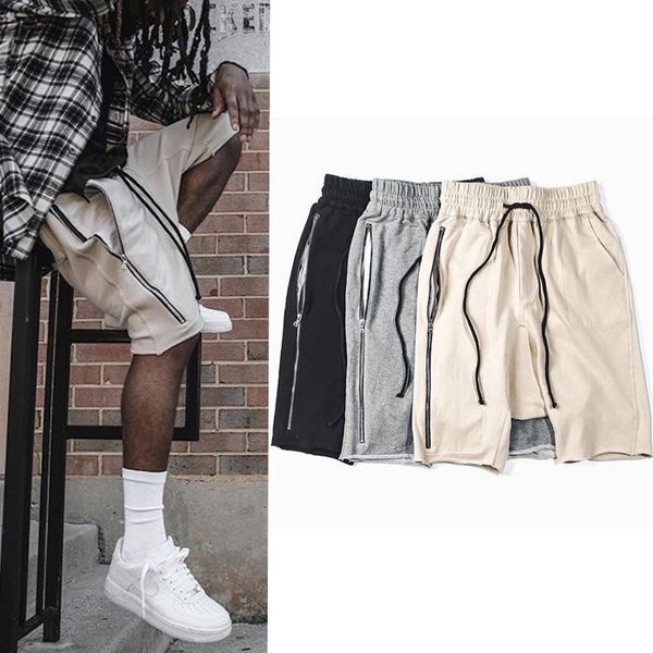 

high street all-match kanye beber celebrity inspired men and women high street five-point shorts fog style big crotch harem pants shorts fas, White;black
