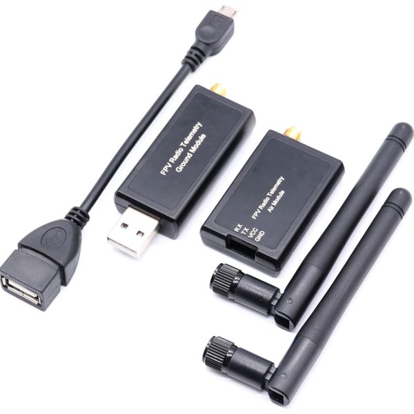 

3dr 100mw/500mw radio telemetry 433mhz 915mhz air and ground data transmit module with otg cables for apm 2.8 /pixhawk 2.4.8