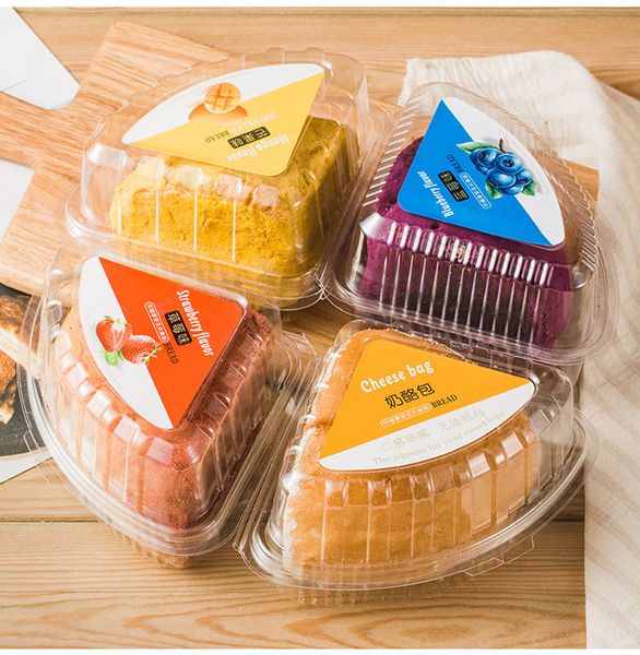

cheese cake plastic box with lid clear transparent cake package box