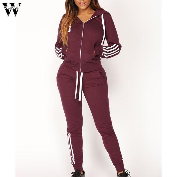 

модные женские повседневные спортивные комплекты из двух частей полосатый топ камуфляж печатные наряды брюки уличная рубашка с длинным рукав, White