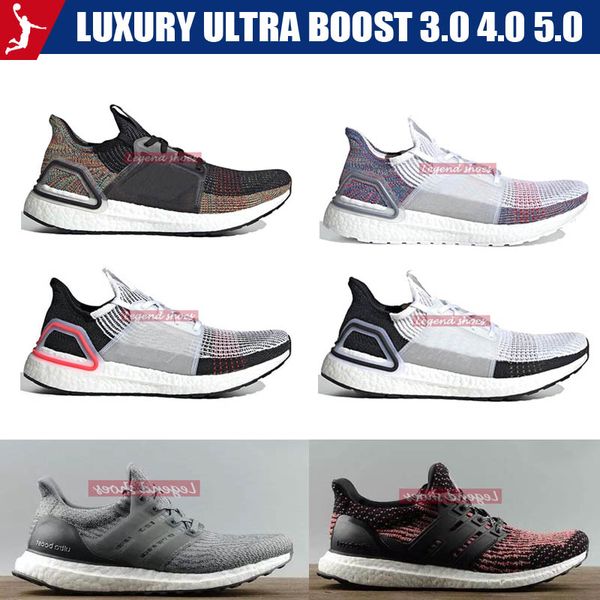 

luxurys ultra boost 3.0 4.0 5.0 triple black 2019 mens running shoes ultraboost oero refract dark pixel core black sports trainers sneakers, White;red